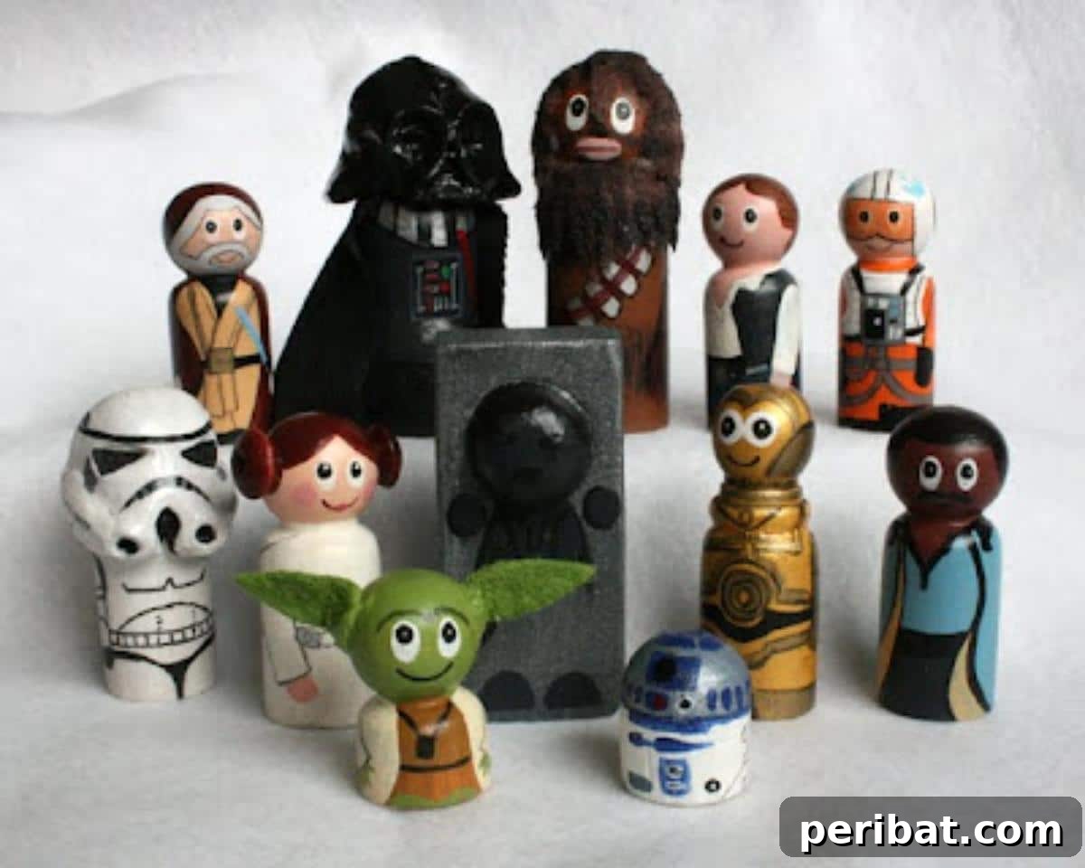 Collection of homemade Star Wars toys made from recycled materials, featuring various ships and characters.