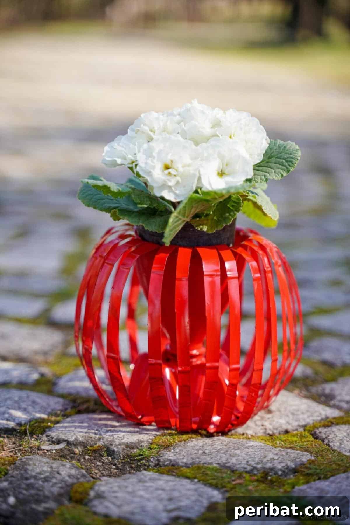 Modern Upcycled Plastic Water Bottle Flower Planter