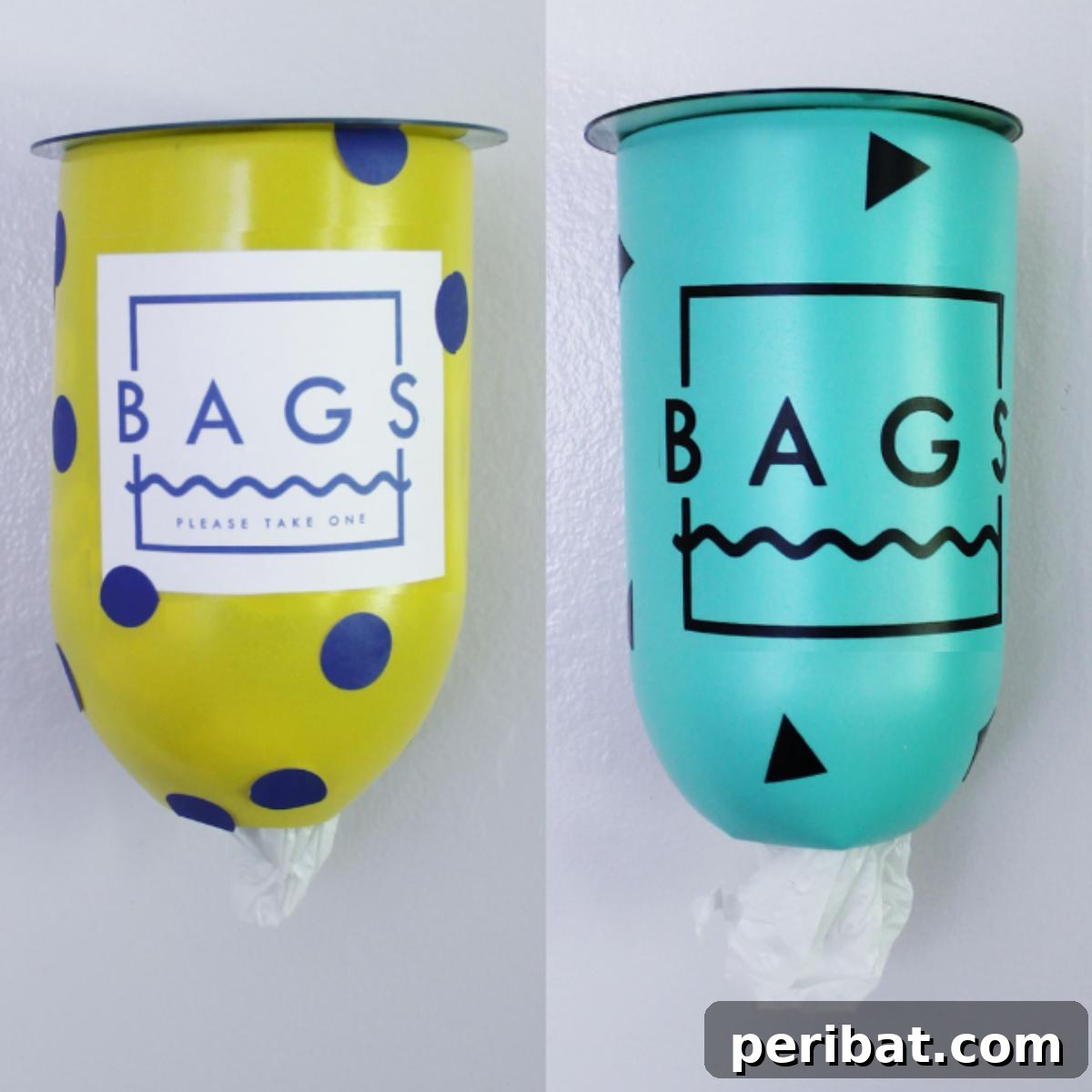 Geometric & Confetti Plastic Bag Holder & Dispenser