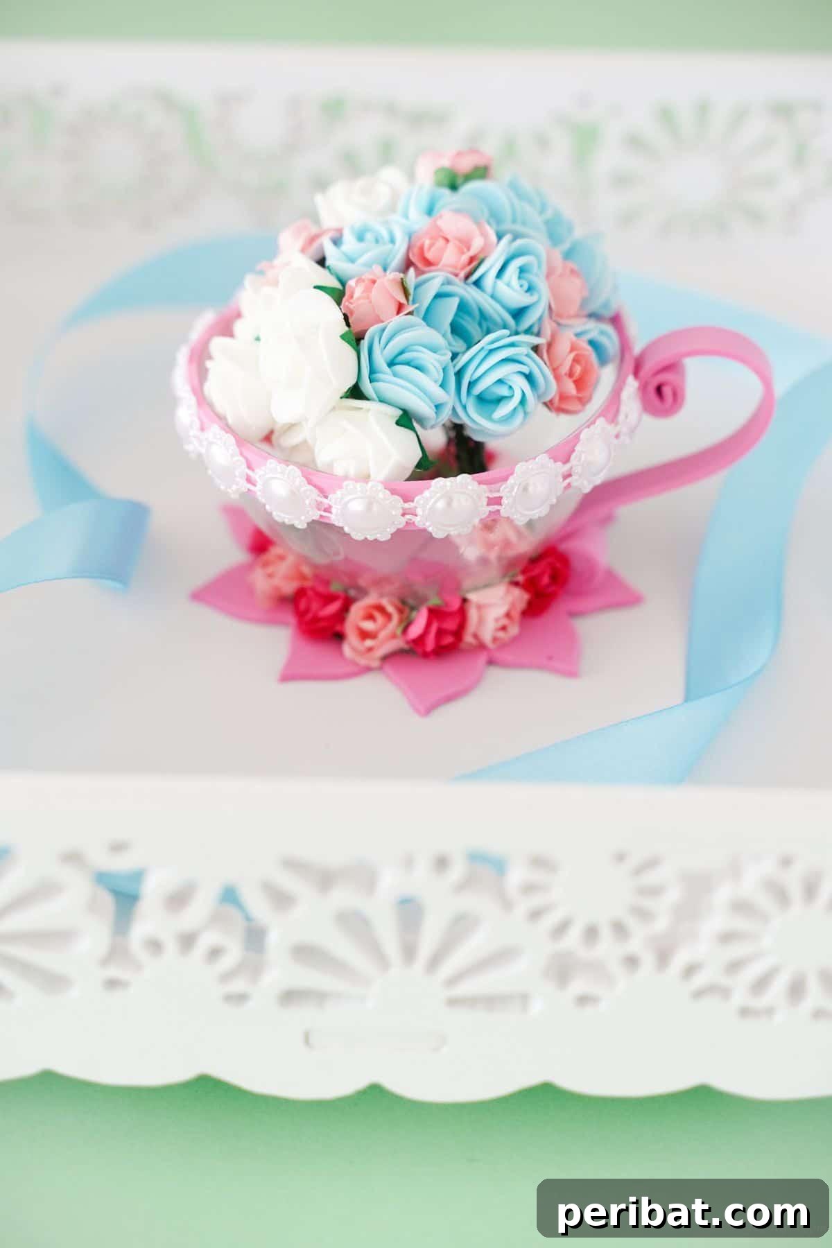 Beautiful Upcycled Water Bottle Teacup
