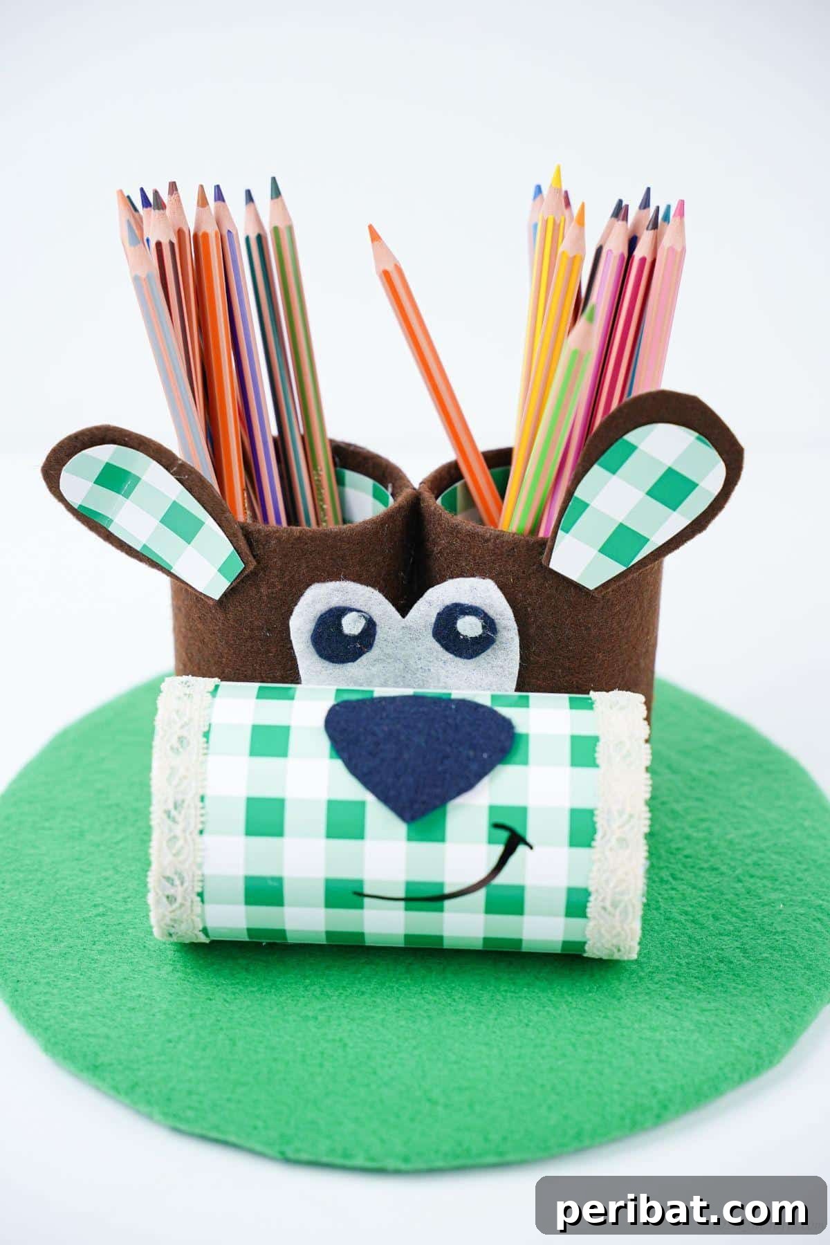 Cute Plastic Bottle Dog Pencil Holder