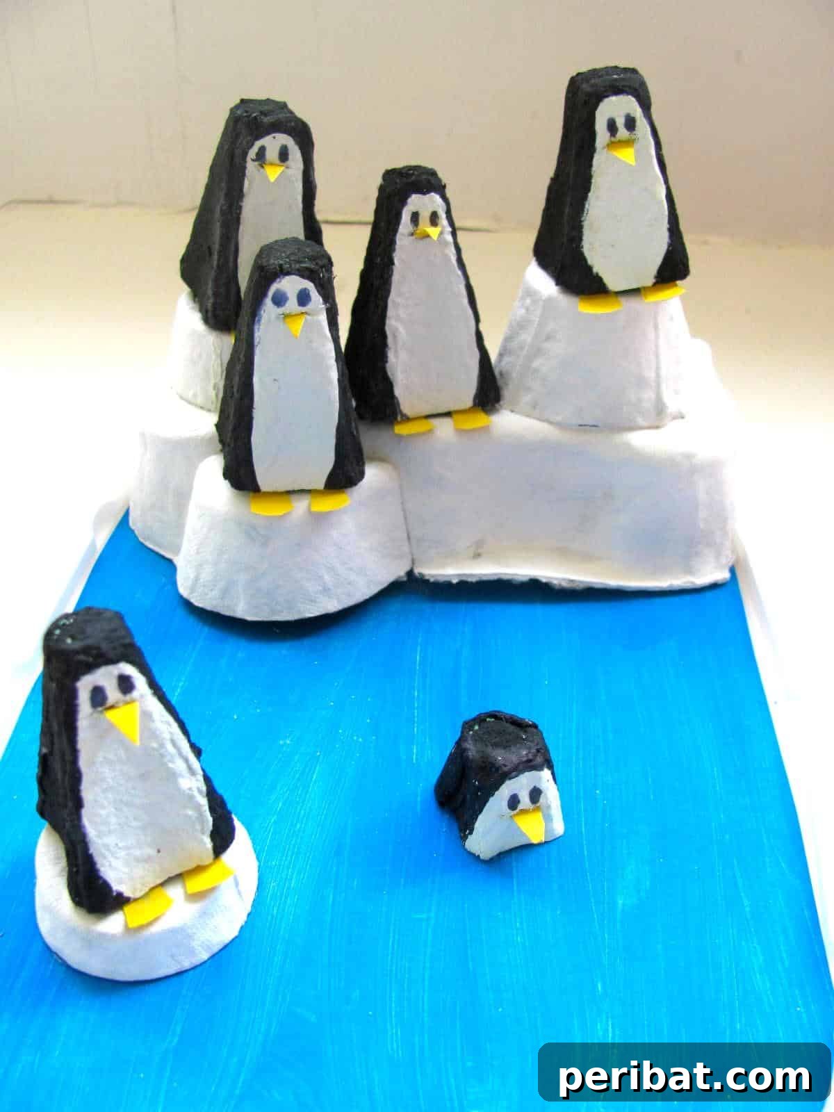 Waddle into Fun: 40 Penguin Craft Projects 24 Egg Carton Penguins, simple and colorful decorative creatures made from egg cartons.