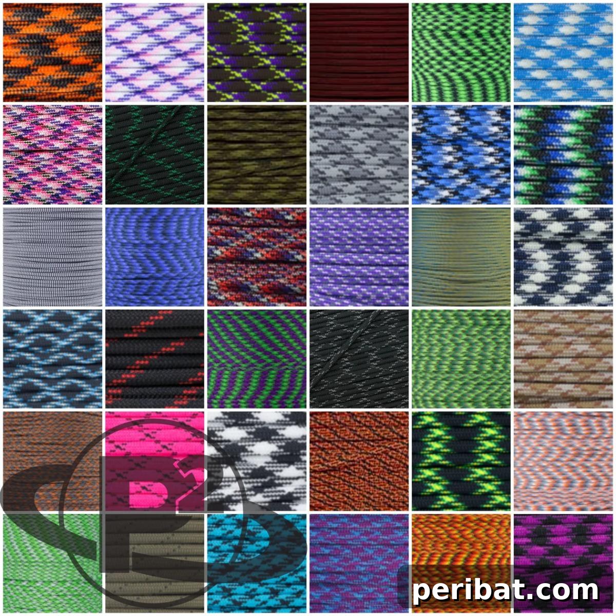 Crafting with Paracord: DIY Ideas and Projects 37 Selection of 550 Paracord in Multi Colors.