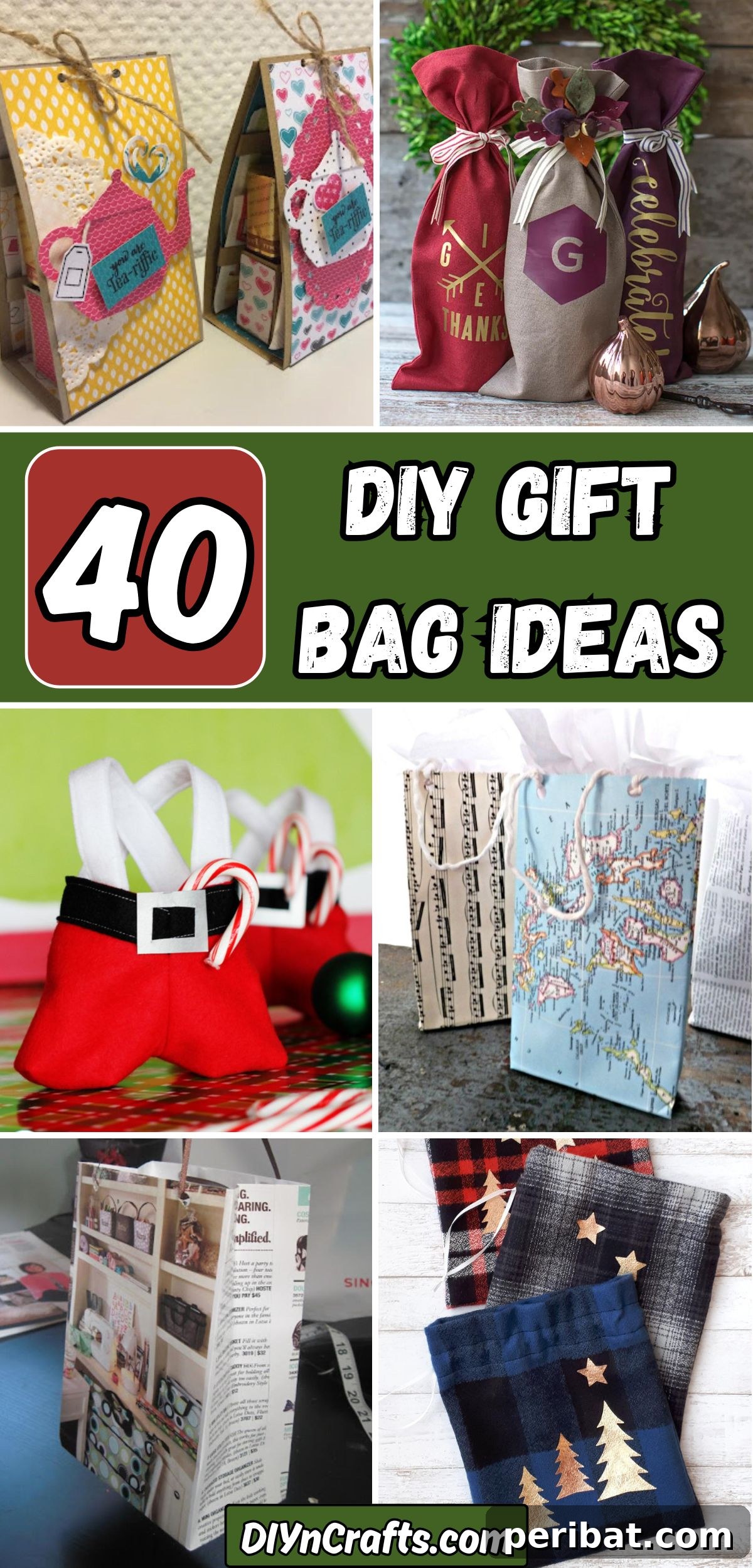 Creative Gift Packaging DIYs 2 40 DIY Gift Bag Ideas collage.