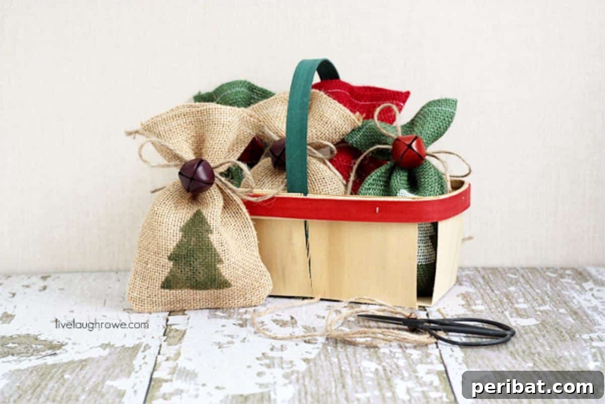 Creative Gift Packaging DIYs 25 DIY Simple Burlap Christmas Gift Bags