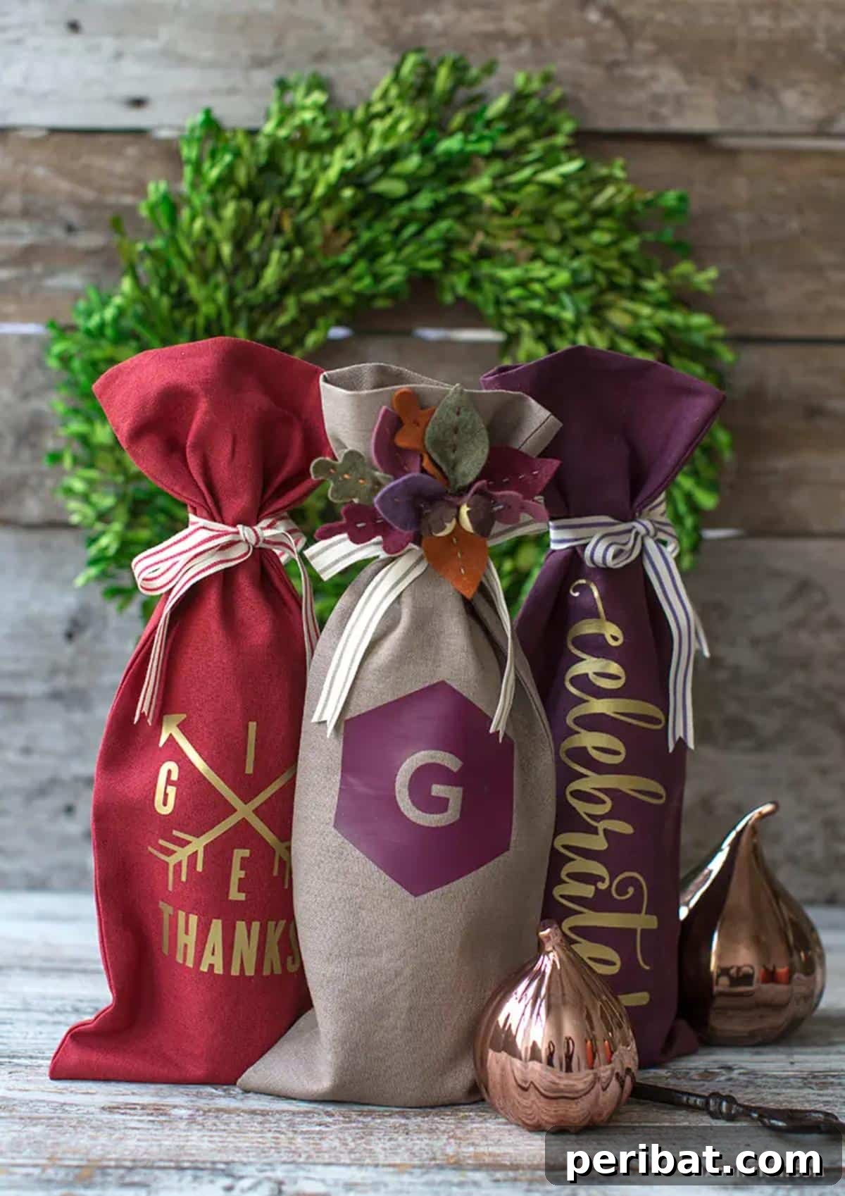Creative Gift Packaging DIYs 32 Simple Fabric Gift Bags for Bottles