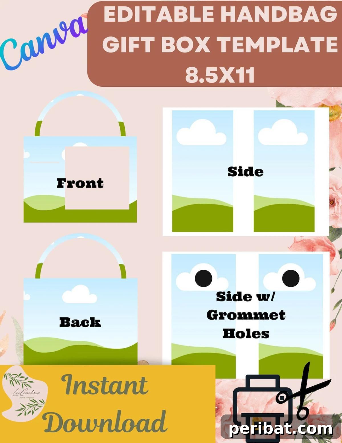 Creative Gift Packaging DIYs 42 Editable Gift Bag Template