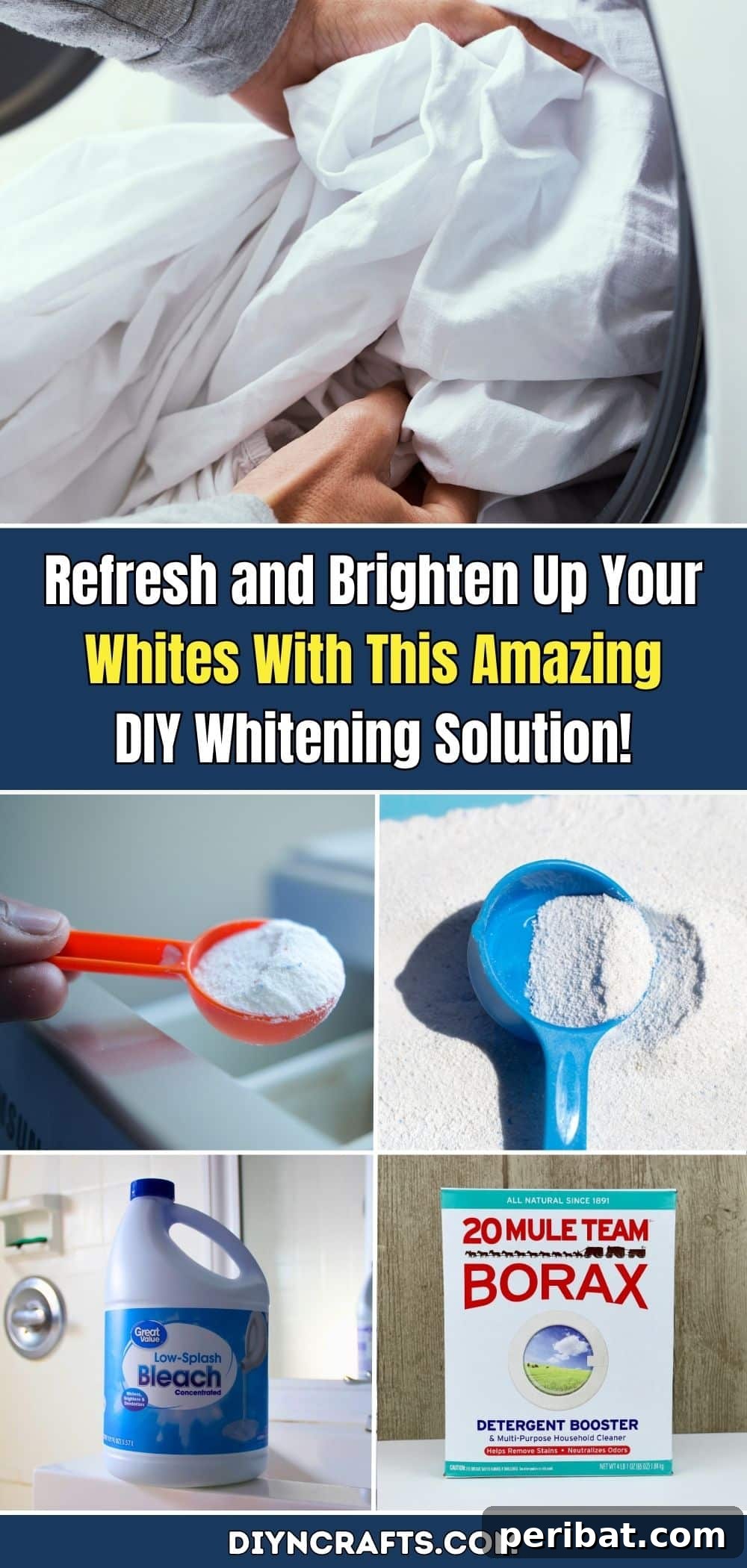 Refresh and Brighten Up Your Whites With This Amazing DIY Whitening Solution! pinterest image