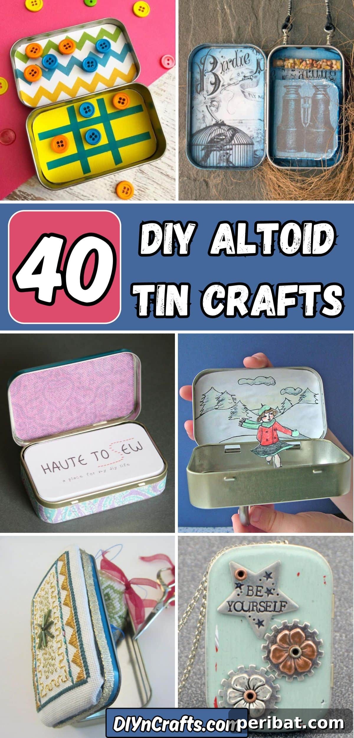 From Mint to Masterpiece: 40 Altoid Tin DIYs 2 40 DIY Altoid Tin Crafts collage.