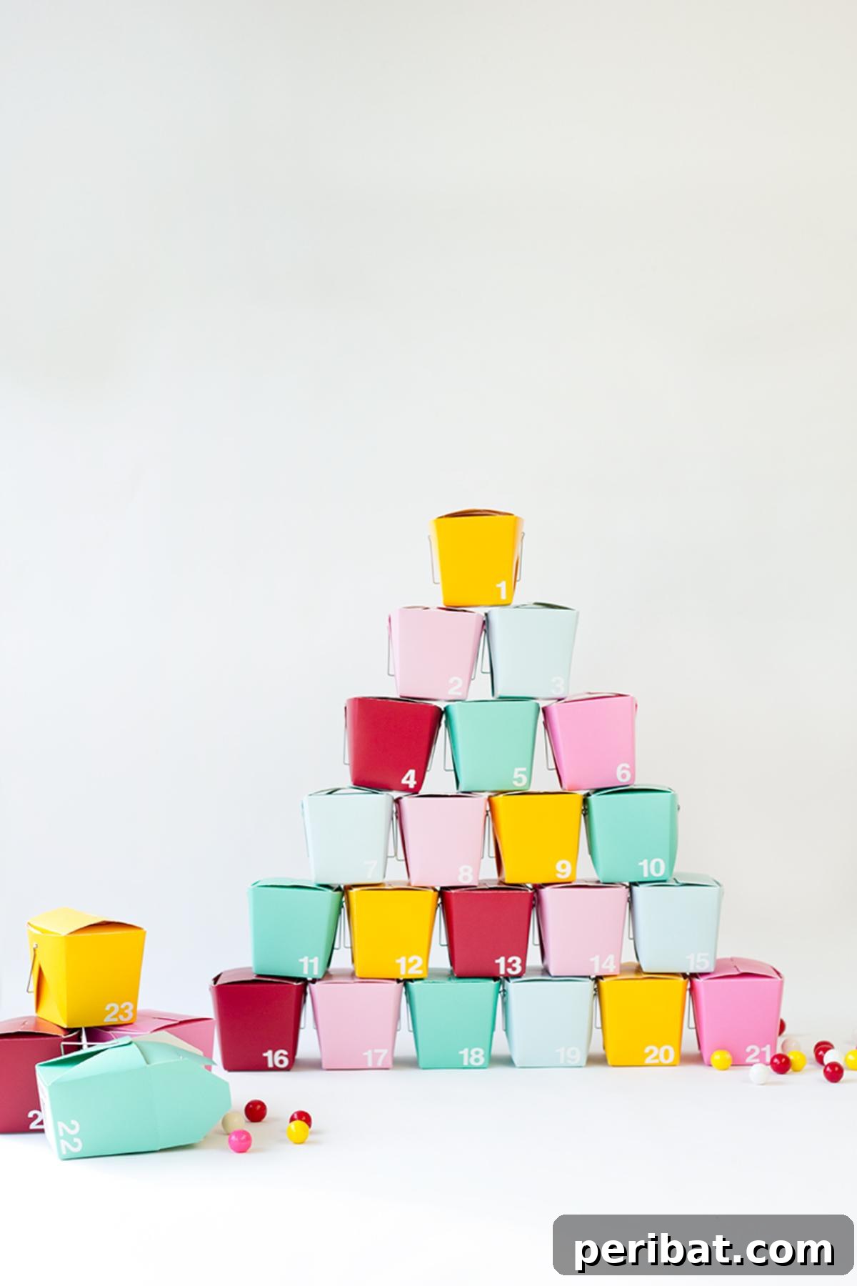 DIY Take-out Box Advent Calendar