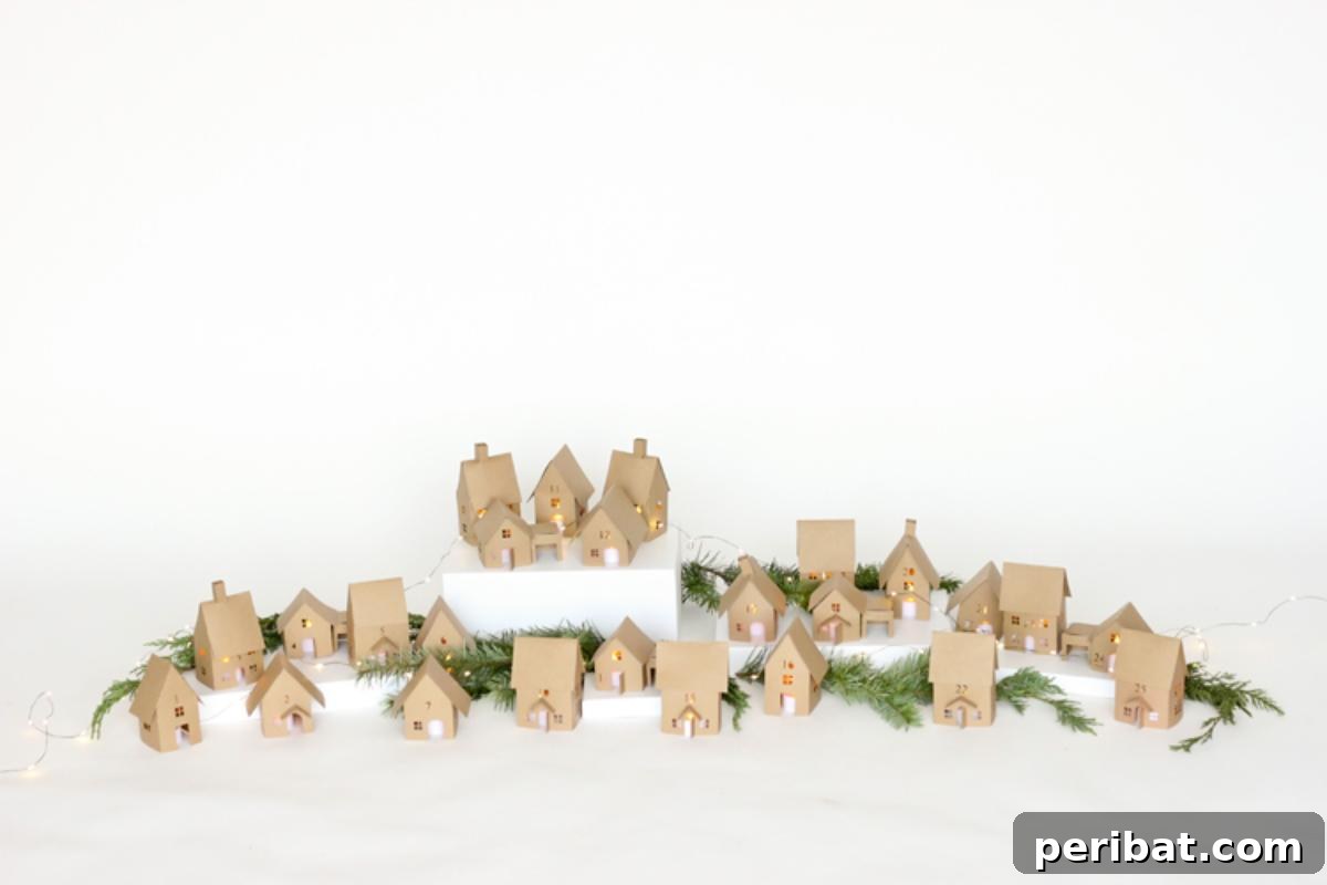 Christmas Advent Paper Houses