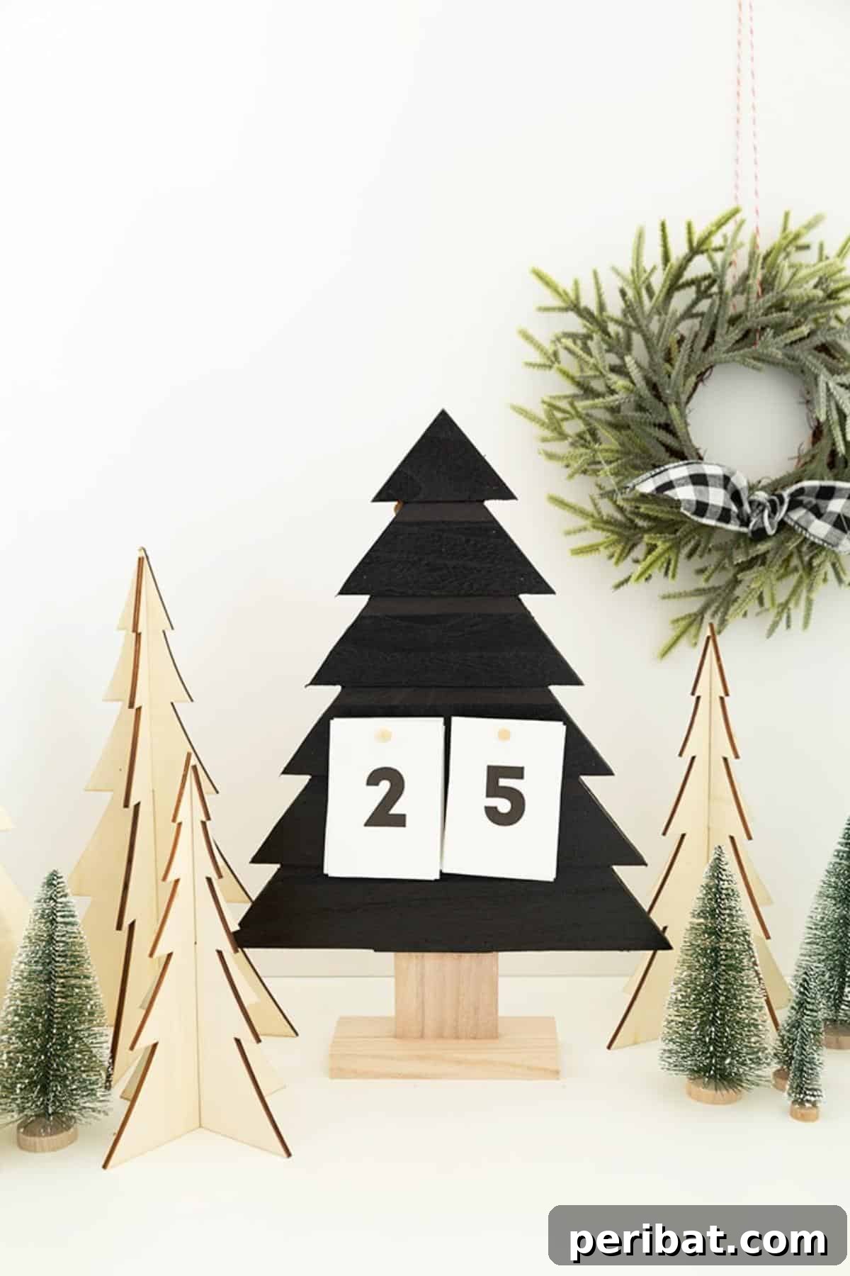 DIY Christmas Countdown Wood Tree