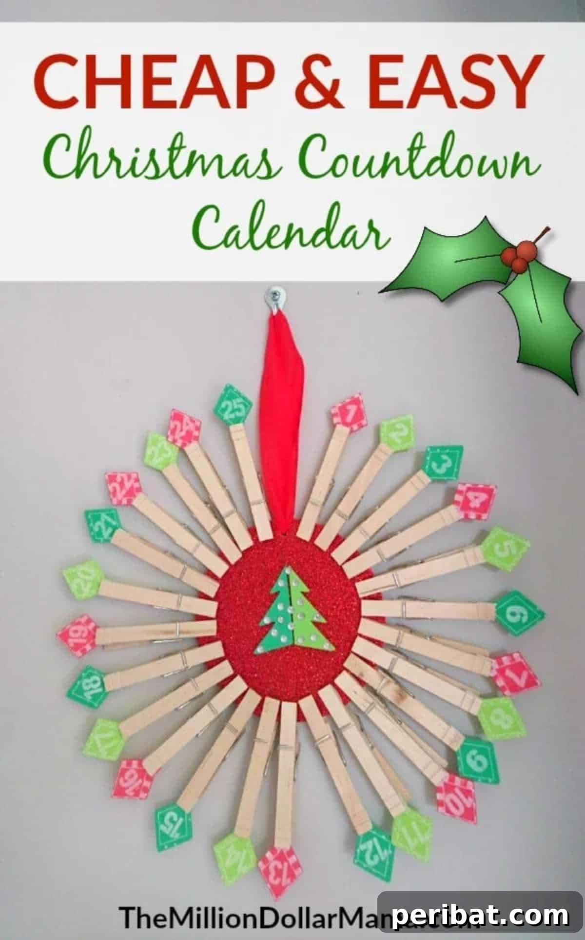 Cheap and Easy DIY Christmas Countdown Calendar