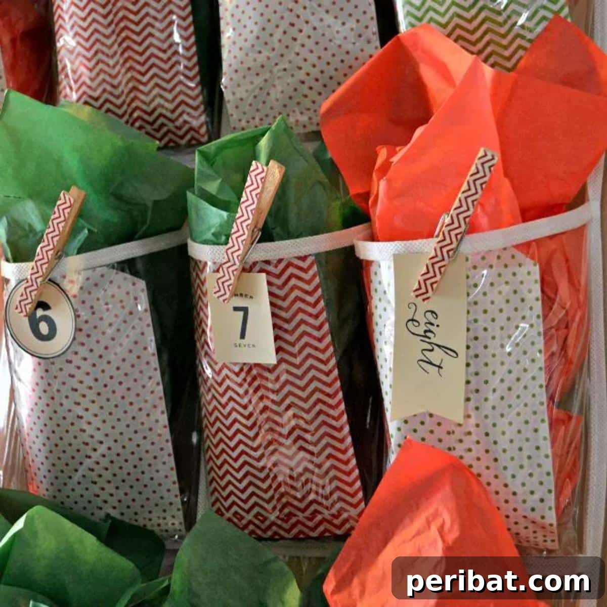 Advent Calendar Made From Upcycled Shoe Organizer
