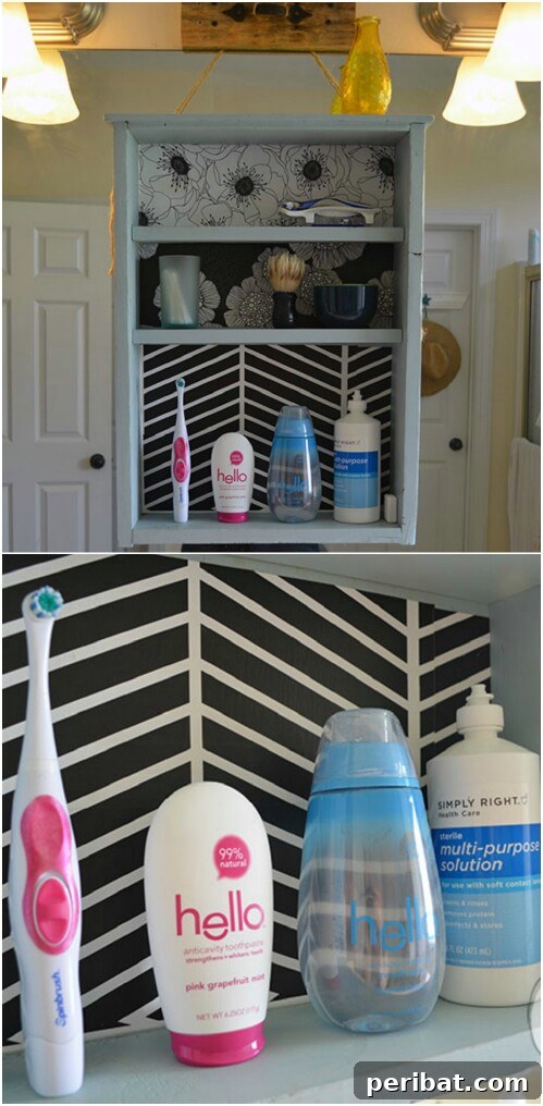 15 Unexpected Uses for Your Old Drawers 5 Compact bathroom wall cabinet made from a repurposed dresser drawer