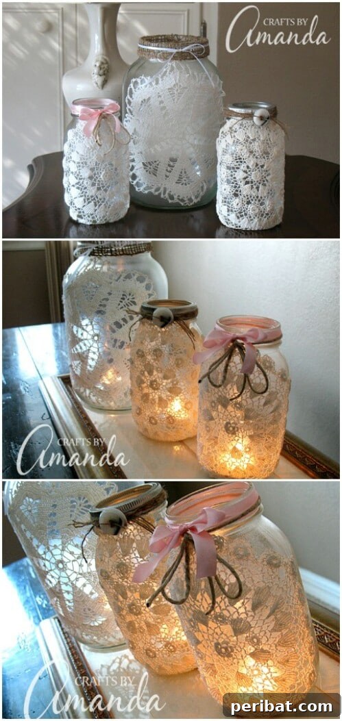 Lace Jar Candles