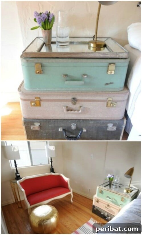 Suitcase Nightstand