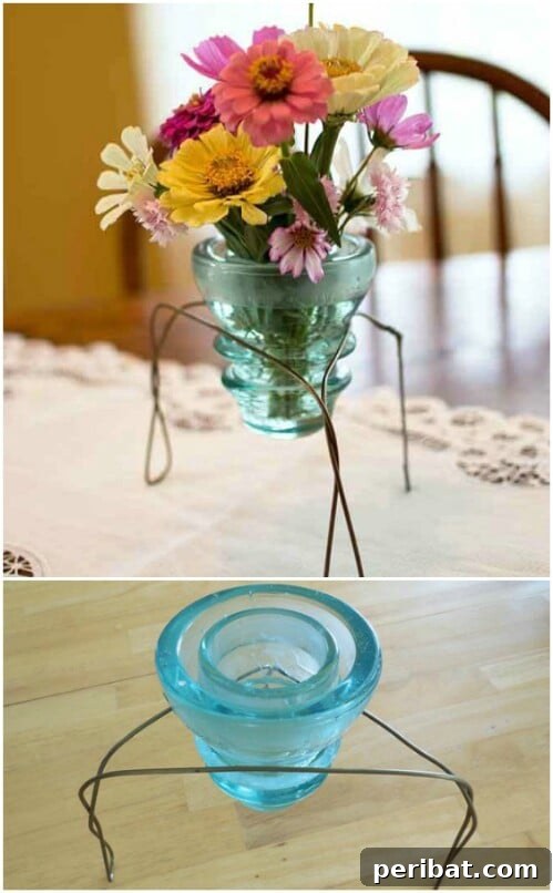 Electrical Insulator Vase Stand
