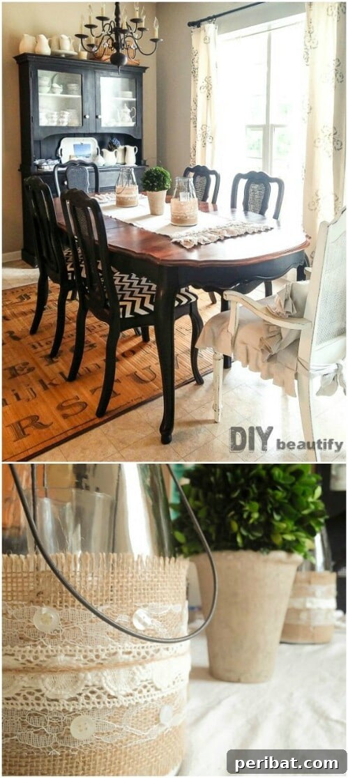 Burlap and Lace Candles