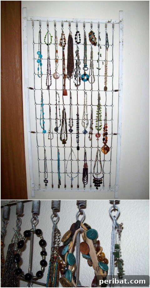 From Scrap to Chic 15 Creative Uses for Old Bed Springs 14 Bed spring box frame jewelry organizer