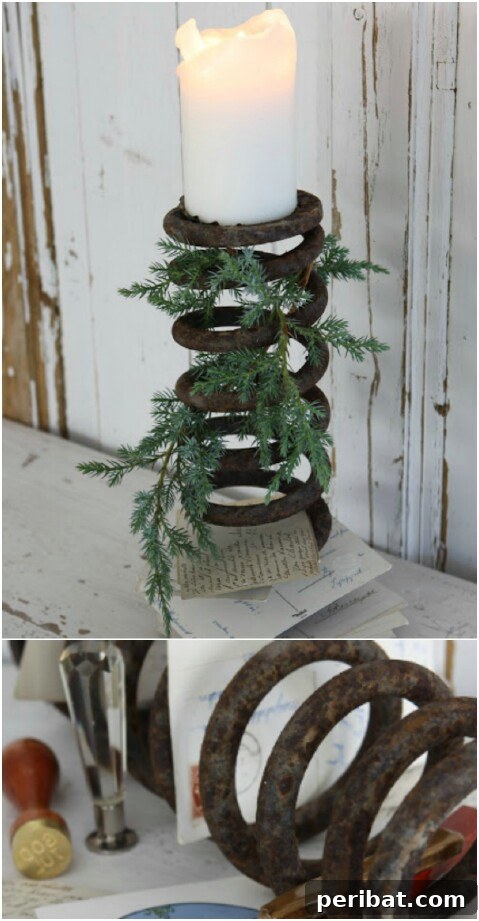 From Scrap to Chic 15 Creative Uses for Old Bed Springs 10 Large pillar candle holder made from bed spring