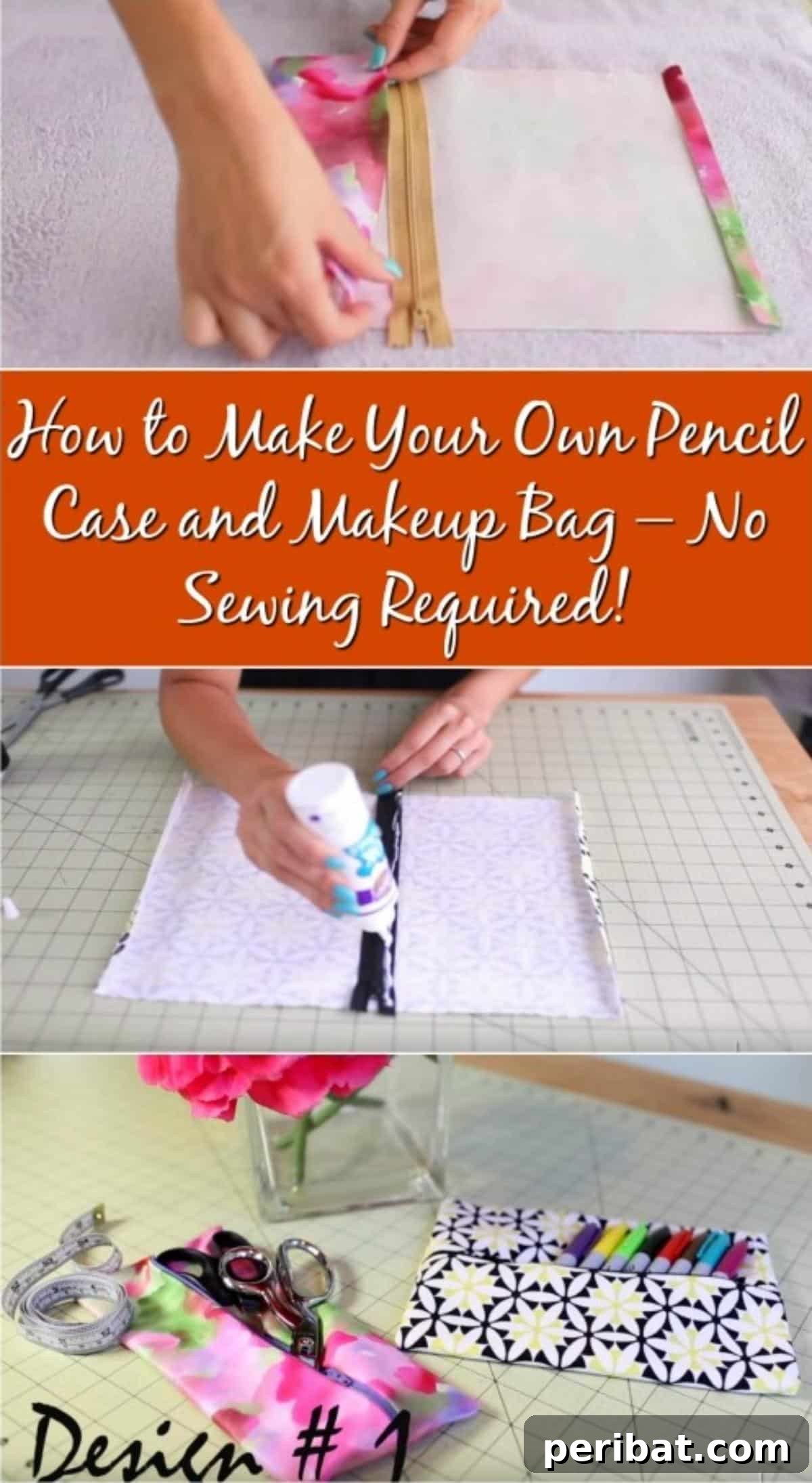How to Make Your Own Pencil Case and Makeup Bag – No Sewing Required!