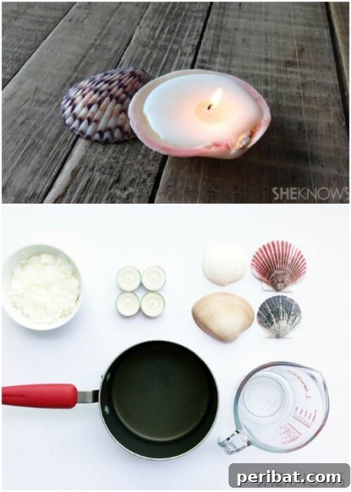 Seashell Candles