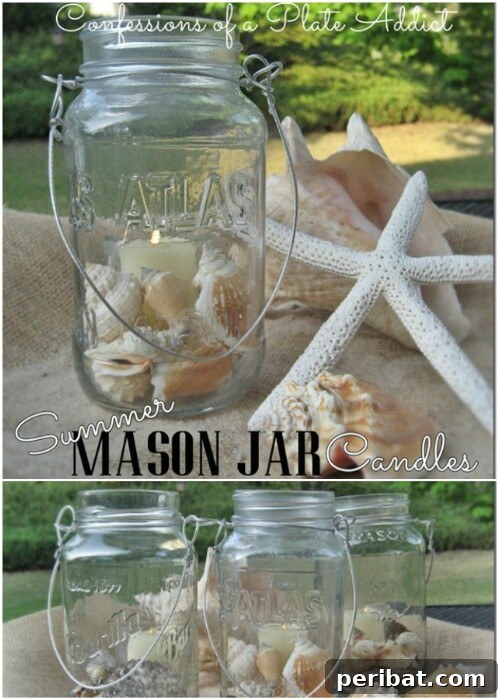 Seashell Summer Mason Jars