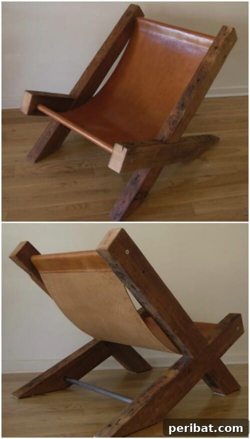 Reclaimed Wood Wonders for a Stylish Sustainable Home 20 Reclaimed wood and leather lounge chair