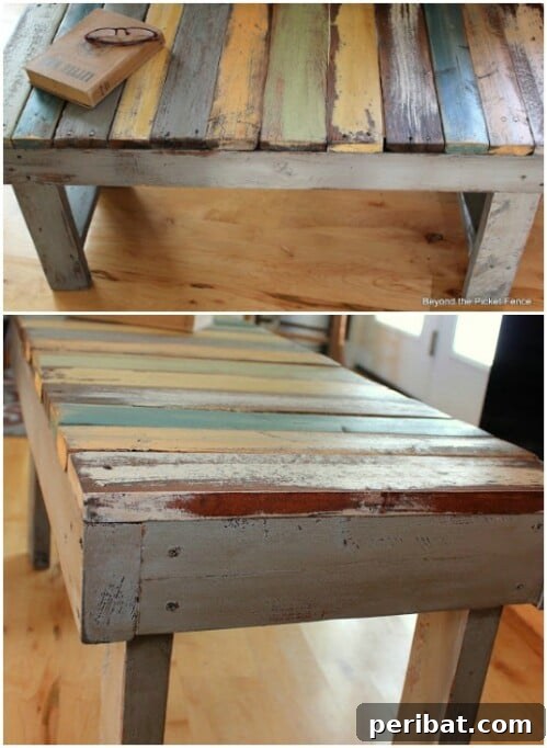 Reclaimed Wood Wonders for a Stylish Sustainable Home 21 Pallet bench with painted wood