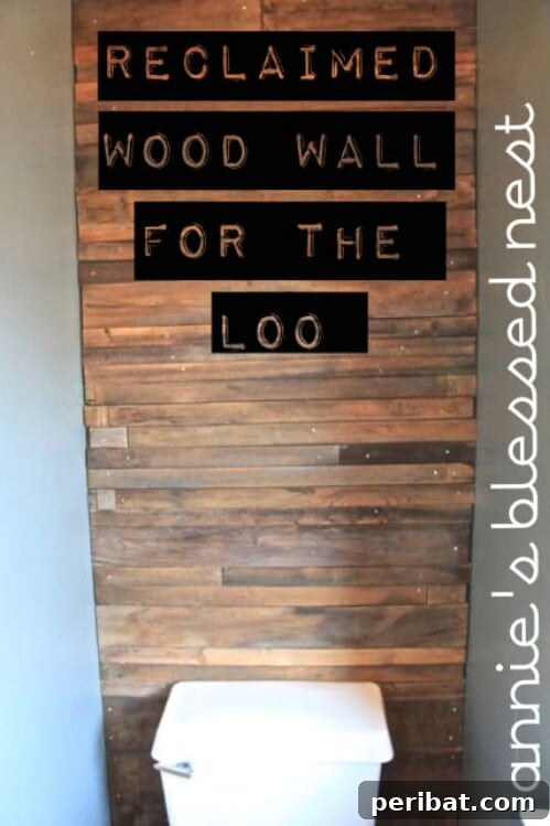 Reclaimed Wood Wonders for a Stylish Sustainable Home 23 Wood paneling installed behind a toilet in a bathroom