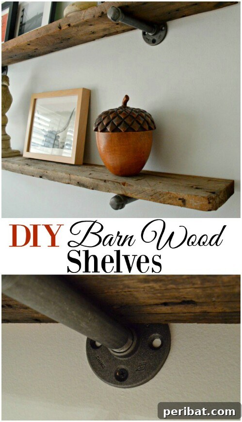 Reclaimed Wood Wonders for a Stylish Sustainable Home 34 Barn wood shelves with industrial pipe brackets