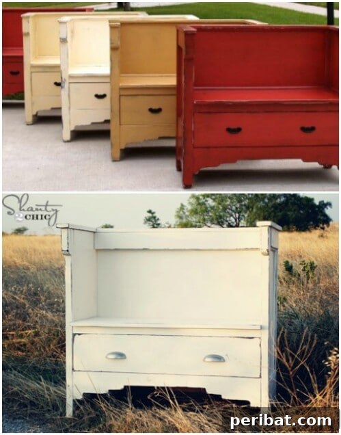 Reclaimed Wood Wonders for a Stylish Sustainable Home 38 Vintage style bench with a functional drawer made from reclaimed wood