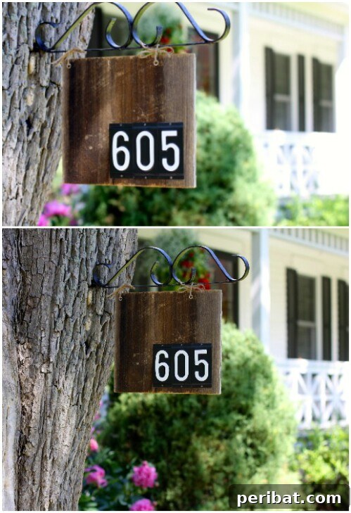 Reclaimed Wood Wonders for a Stylish Sustainable Home 41 House number sign made from a slab of old barn wood