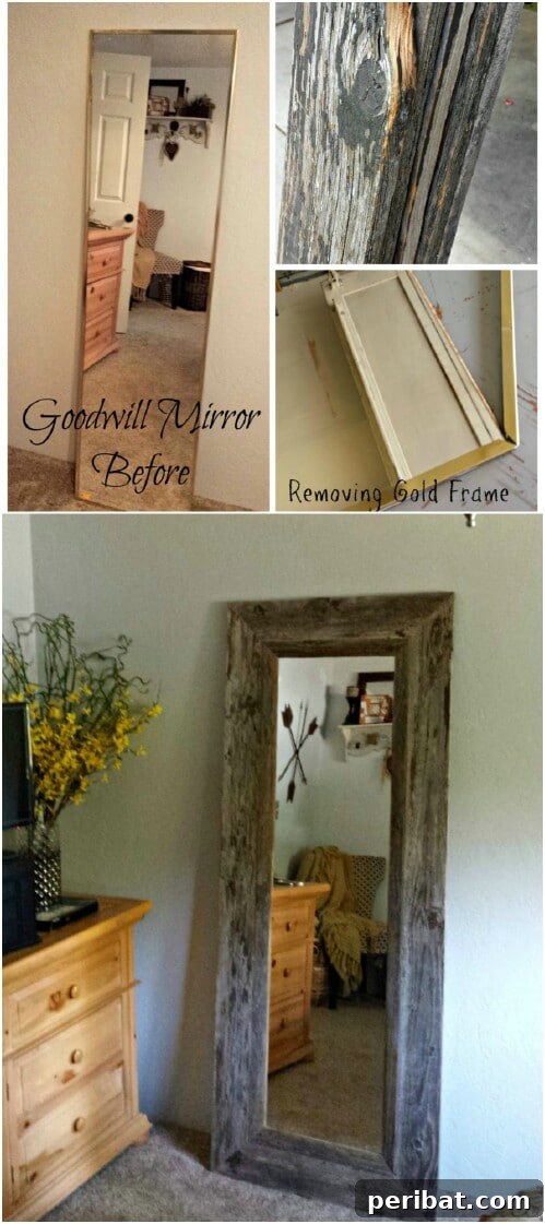 Reclaimed Wood Wonders for a Stylish Sustainable Home 7 Full-length mirror with a salvaged wood frame