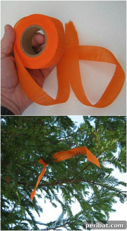 55+ Ultimate Camping Hacks to Master the Wilderness 16 Use biodegradable trail marking tape to stay safe on hikes while protecting the environment.