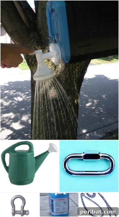 55+ Ultimate Camping Hacks to Master the Wilderness 23 A simple DIY camping shower made from a rectangular water jug and other basic supplies.