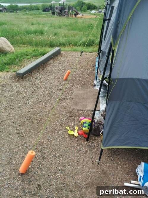 55+ Ultimate Camping Hacks to Master the Wilderness 29 Cut pool noodles into sections to cover tent guylines, making them visible and preventing trips.