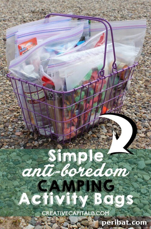 55+ Ultimate Camping Hacks to Master the Wilderness 32 Prepare individual Ziploc bags filled with activities to keep kids entertained during camping trips, especially on rainy days.