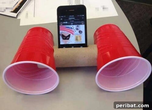 55+ Ultimate Camping Hacks to Master the Wilderness 40 An empty paper towel roll and two plastic cups can create a simple, unpowered phone speaker for camping.