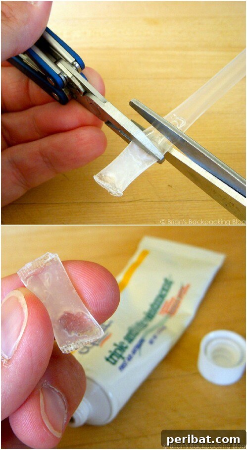 55+ Ultimate Camping Hacks to Master the Wilderness 46 Create small, single-use antibiotic ointment or toothpaste packs for compact first aid and hygiene.