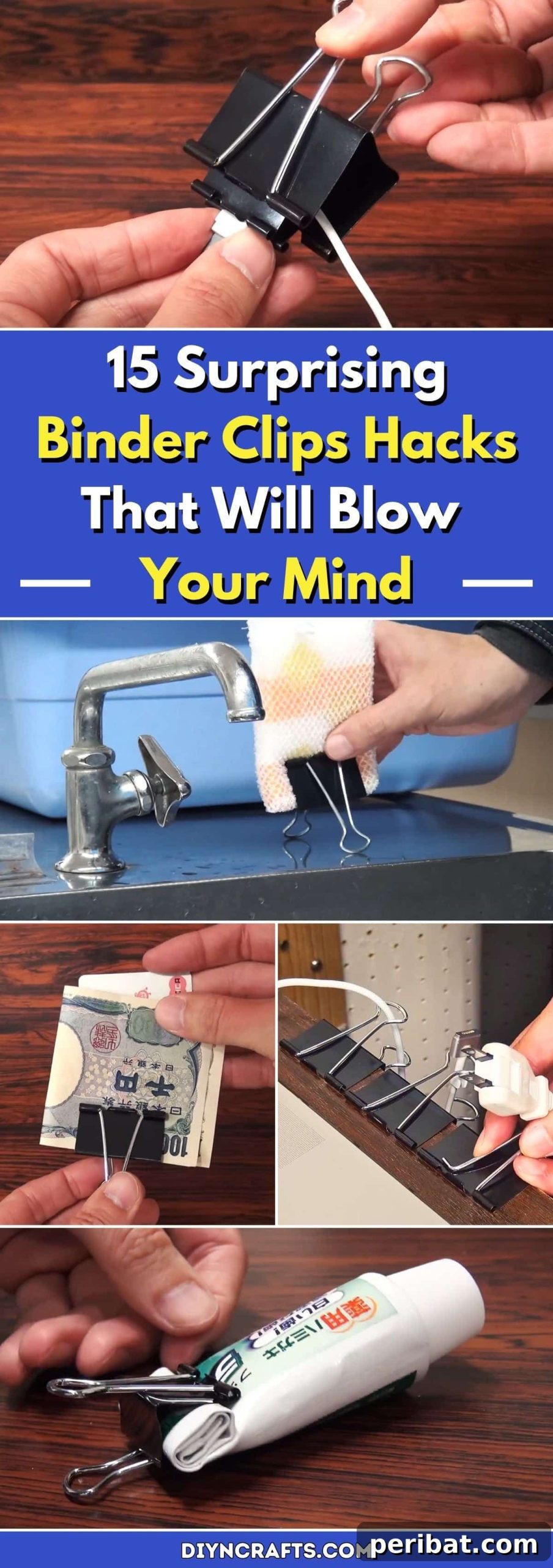 15 Surprising Binder Clips Hacks That Will Blow Your Mind pinterest image