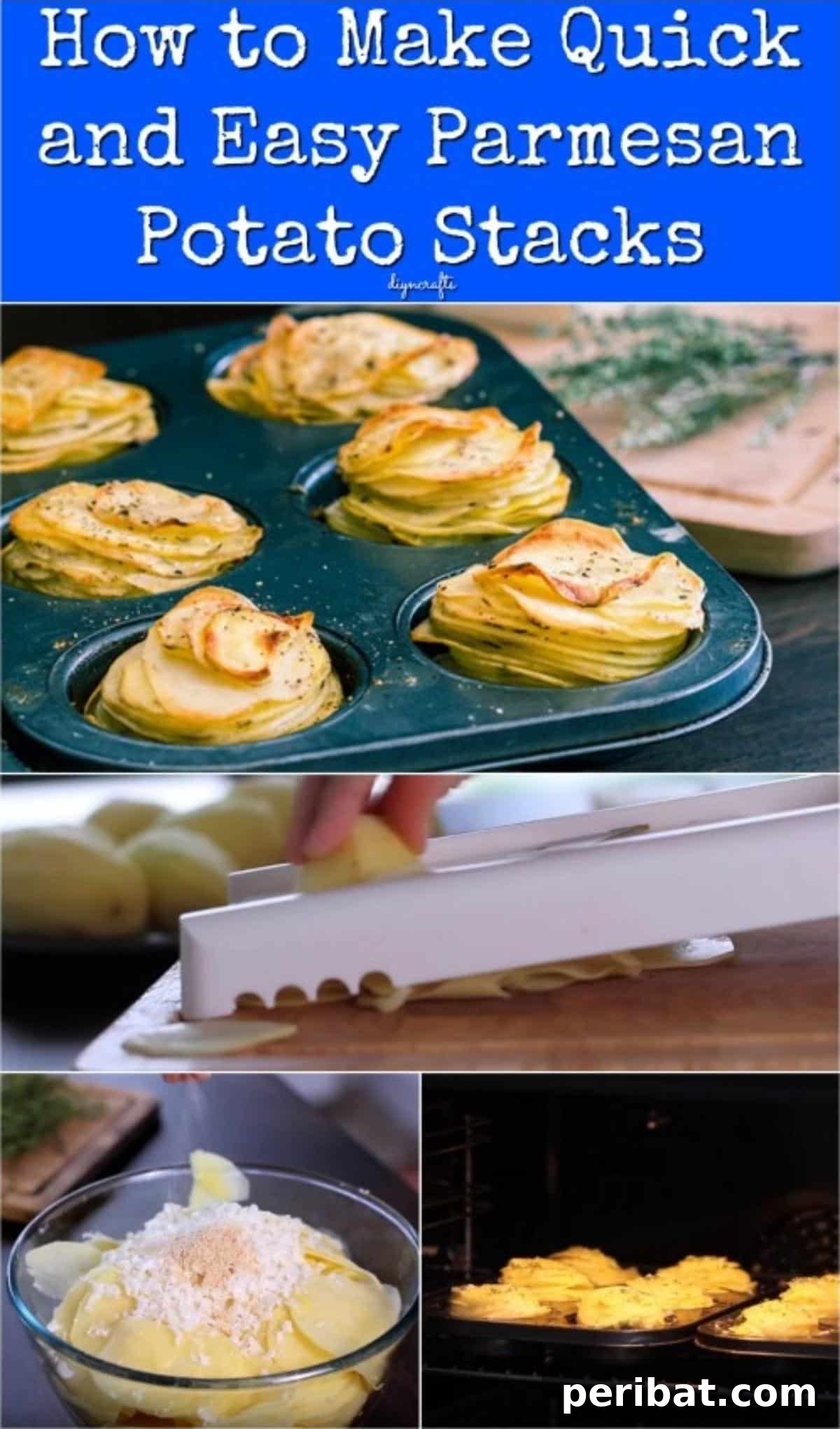 Effortless Parmesan Potato Stacks 2 How to Make Quick and Easy Parmesan Potato Stacks {Video recipe}
