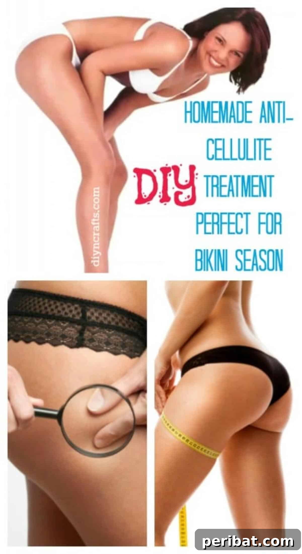 35 DIY Summer Adventures for Your Most Epic Season Yet 12 DIY Homemade Anti Cellulite Treatment collage.