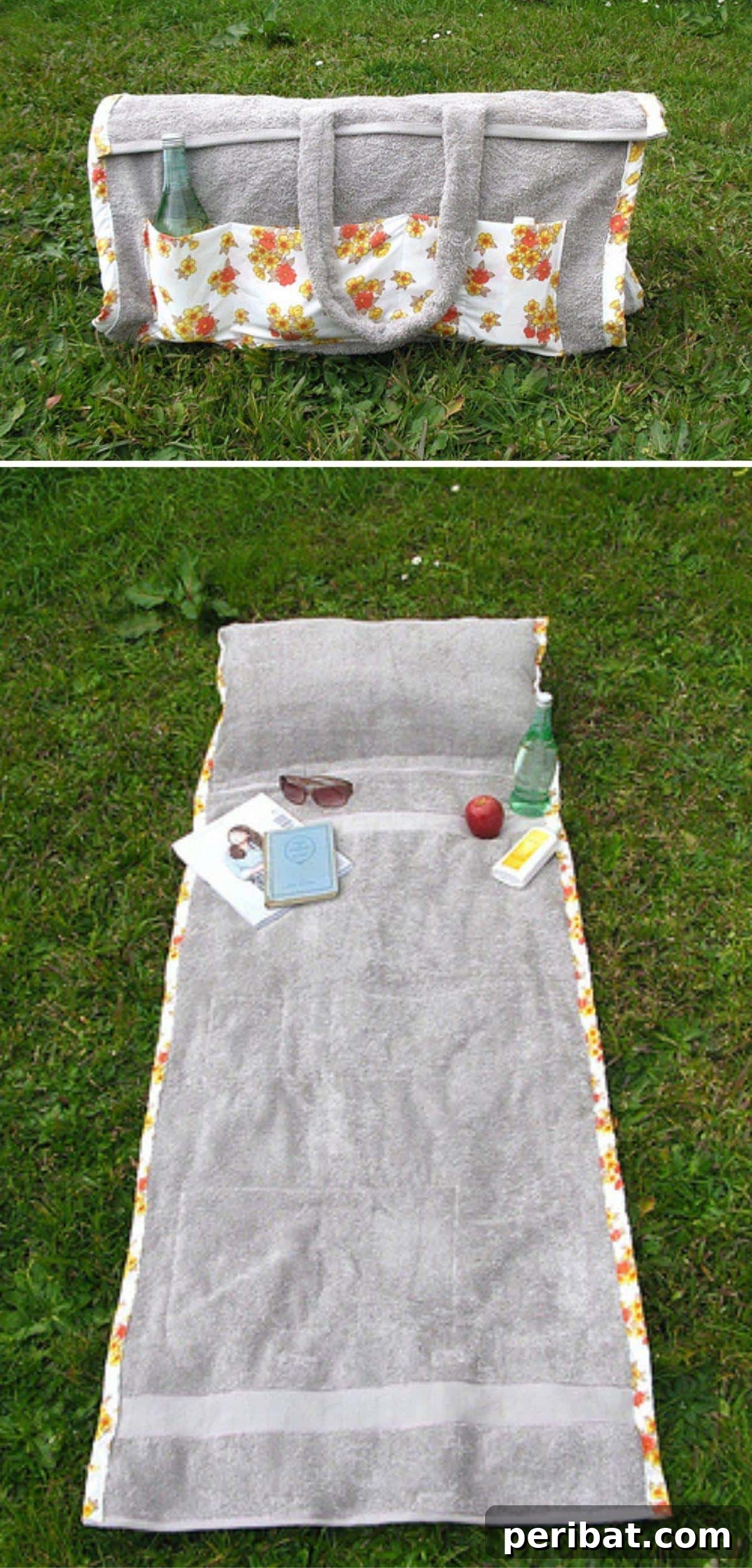 35 DIY Summer Adventures for Your Most Epic Season Yet 27 DIY Repurposed Towel - The Sunbathing Companion.