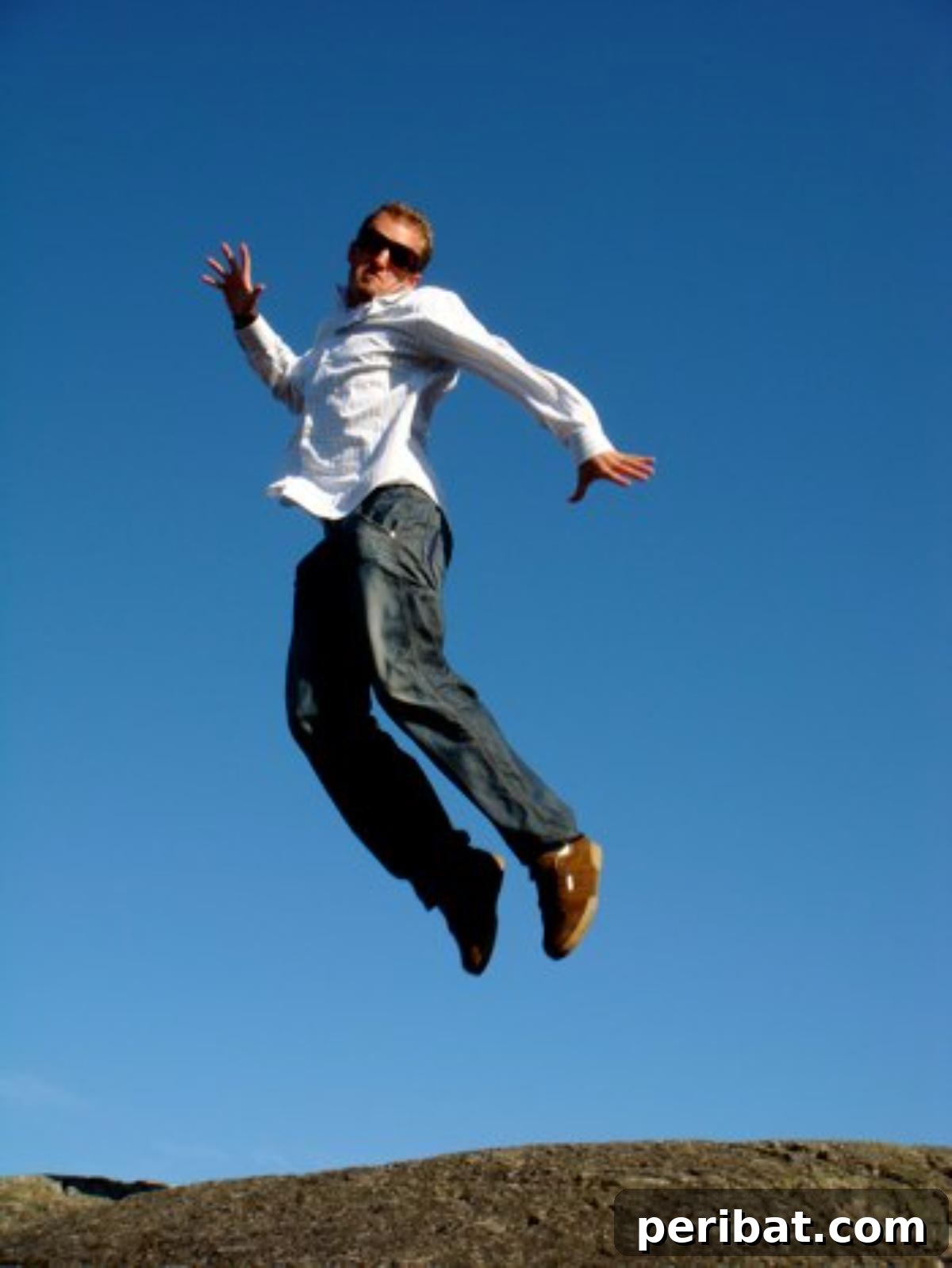 35 DIY Summer Adventures for Your Most Epic Season Yet 5 A jumping man on the photo.