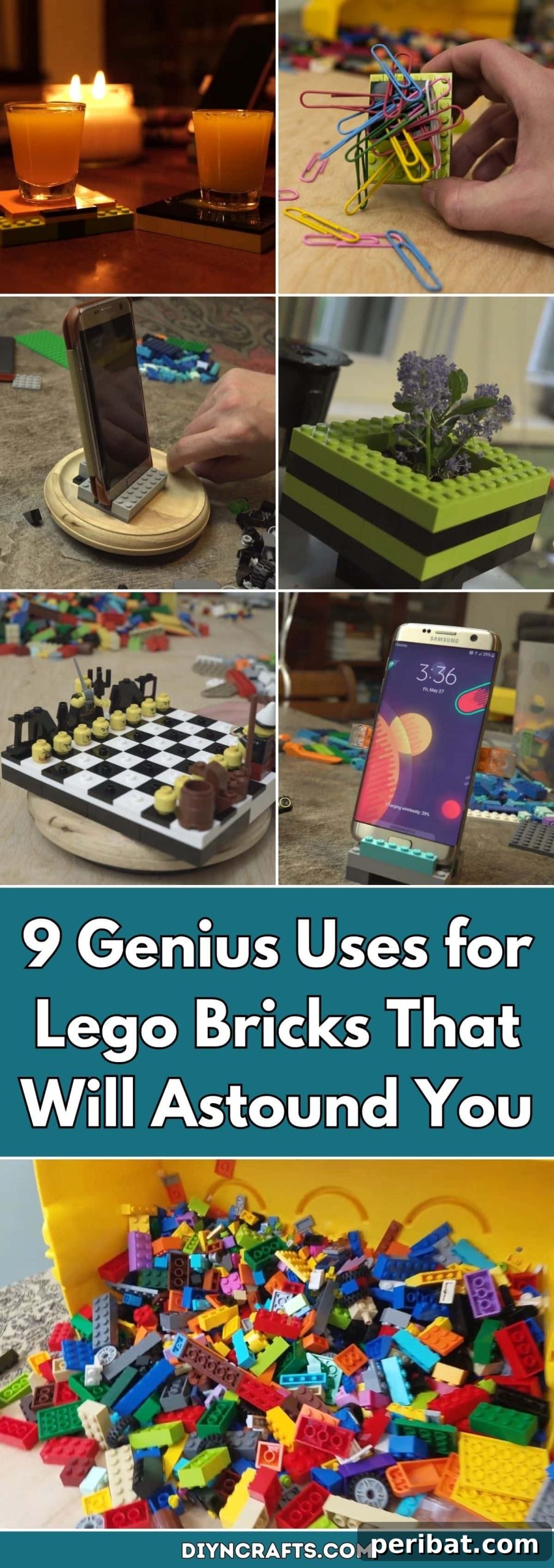 9 Unconventional Lego Hacks That Will Blow Your Mind 2 9 Genius Uses for Lego Bricks That Will Astound You (#5 Is My Favorite) pinterest image
