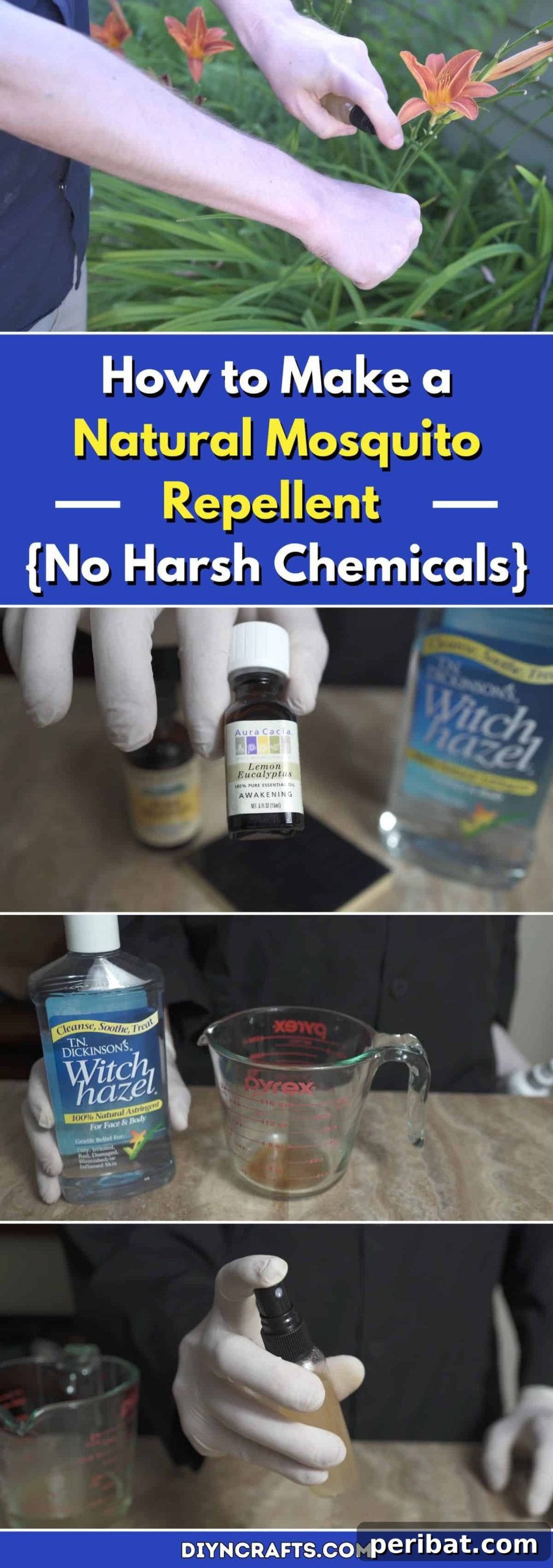 How to Make a Natural Mosquito Repellent {No Harsh Chemicals} pinterest image