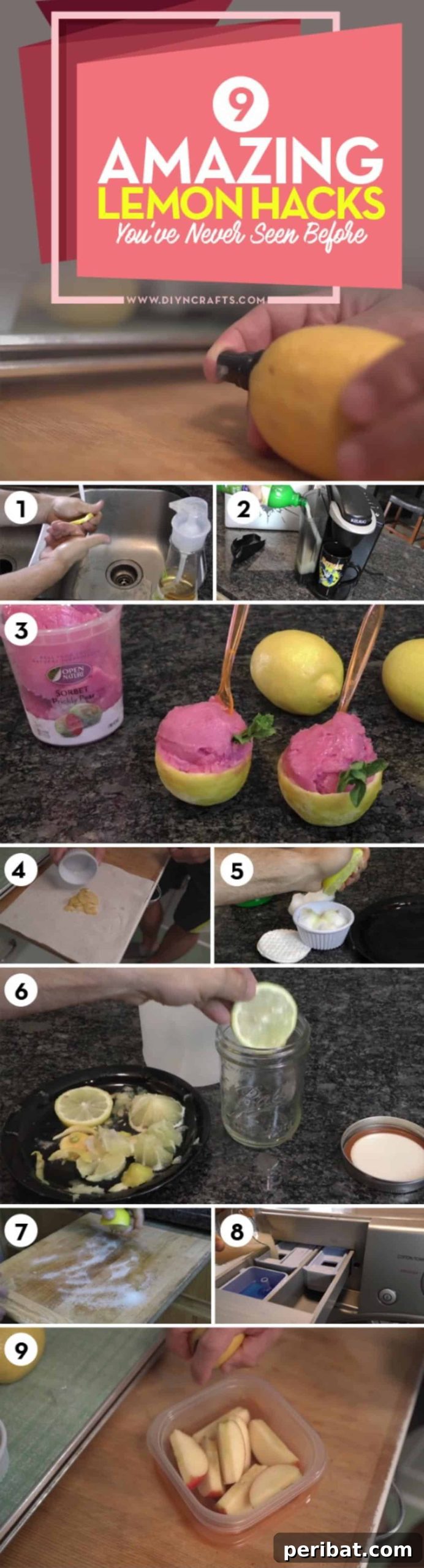 10 Brilliant Lemon Tricks You Never Knew Existed 2 9 Amazing Lemon Hacks You’ve Never Seen Before pinterest image
