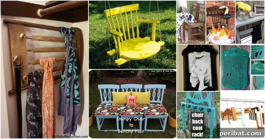Chair Reinvention: Ingenious Ways to Give Old Seats New Purpose 2 Collection of creative ways to repurpose old chairs into new home and garden furnishings.